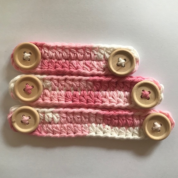 3 (THREE) Handmade Tie Dye CROCHET EAR SAVERS - Picture 3 of 5